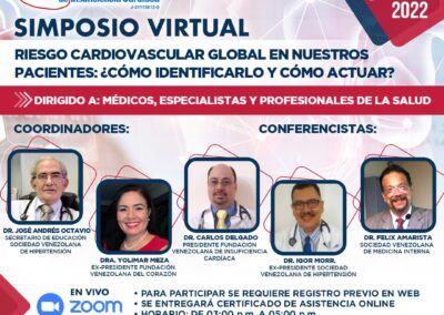 Video Simposio Virtual: Riesgo Cardiovascular Global en Nuestros Pacientes: ¿Cómo identificarlo y cómo actuar?