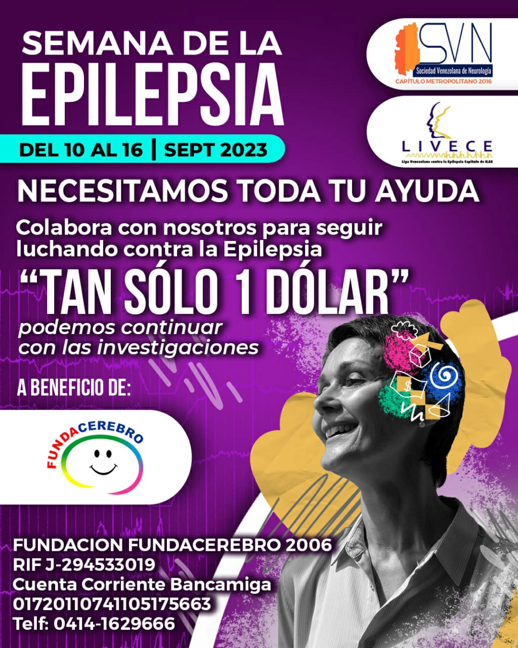 Semana Epilepsia 2023 - Tan solo un dólar